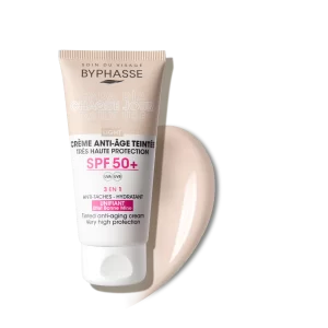 کرم ضد آفتاب رنگی لایت spf50 انواع پوست بایفاس 50 میل