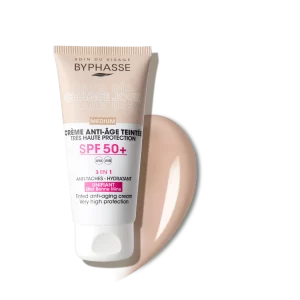 کرم ضد افتاب رنگی مدیمspf50 انواع پوست بایفاس 50 میل