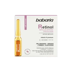 آمپول غیرتزریقی شب ضد چروک صورت رتینول باباریا 5 عددی