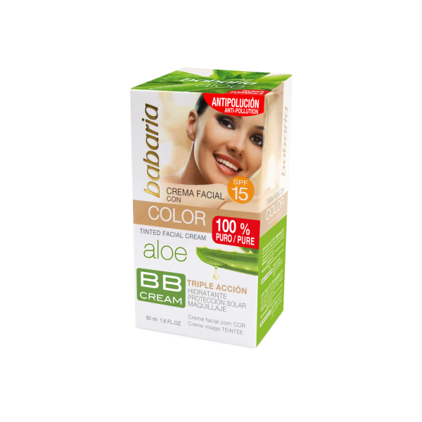 بی بی کرم 15SPF مرطوب کننده و آرایشی باباریا 50 میل اسپانیا
