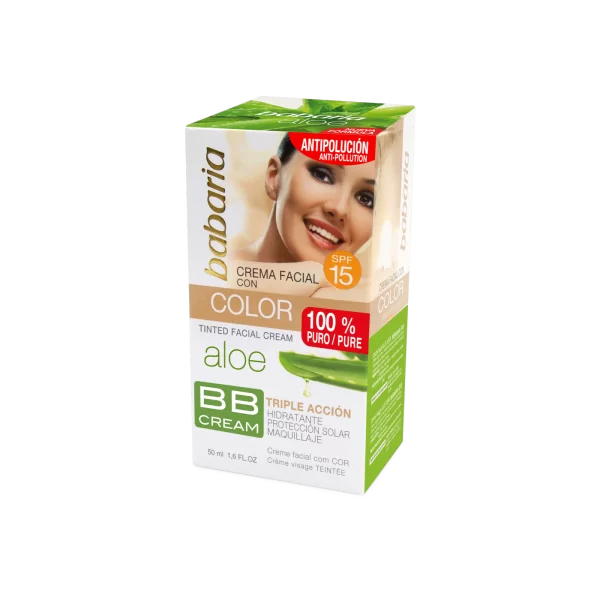 بی بی کرم 15SPF مرطوب کننده و آرایشی باباریا 50 میل اسپانیا