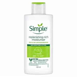 کرم ابرسان سیمپل simple مدل ریچ حجم 125 میل مرطوب کننده برای پوست های خشک