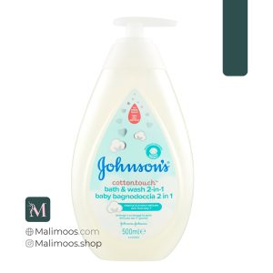 شامپو سر و بدن بچه جانسون Johnson ایتالیا کوتون تاج سفید حجم 500 میل بدون سولفات