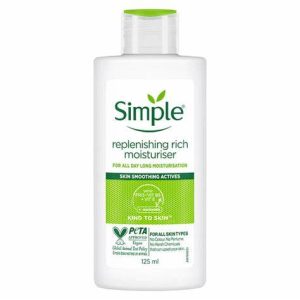 کرم ابرسان سیمپل simple مدل ریچ حجم 125 میل مرطوب کننده برای پوست های خشک