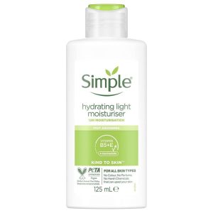 کرم ابرسان سیمپل simple مدل لایت مرطوب کننده مناسب برای پوست های حساس حجم 125 میل