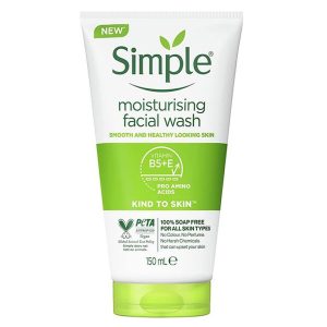 ژل شستوشوی آبرسان صورت سیمپل Simple مدل moisturising حجم 150 میل