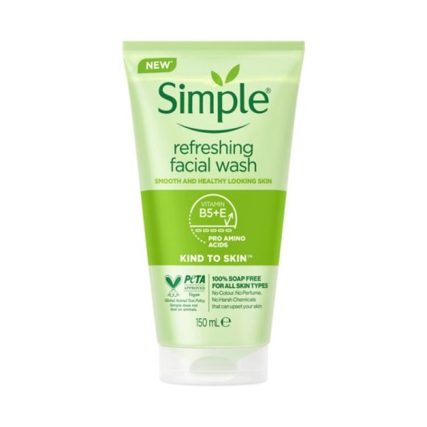 ژل شستوشوی صورت سیمپل Simple مدل refreshing حجم 150 میل