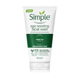ژل شستوشوی صورت چای سبز ضد پیری و چروک سیمپل Simple مدل facial wash حجم 150 میل