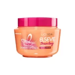 ماسک ترمیم کننده مو لورآل LOREAL فرانسوی حاوی کراتین گیاهی و روغن کرچک حجم 300 میل