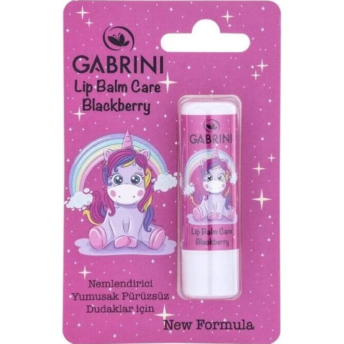 بالم لب کودک گابرینی GABRINI طرح یونیکورن باعصاره تمشک حجم 5 میل براق و درخشان کننده