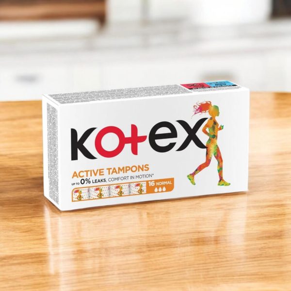 تامپون کوتکس Kotex مدل NORMAL بسته 16 عددی