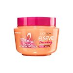 ماسک ترمیم کننده مو لورآل LOREAL فرانسوی حاوی کراتین گیاهی و روغن کرچک حجم 300 میل
