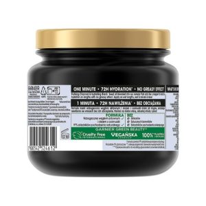 ماسک موی مرطوب کننده 72 ساعته گارنیر garnier برای موی چرب با پاکسازی کف سر حاوی زغال اکتیو حجم 340 میل