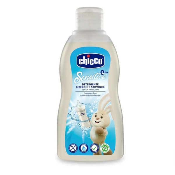 مایع شوینده و استریل ایتالیایی کودک مخصوص شیشه شیر و ظروف چیکو chicco حجم 300 میل