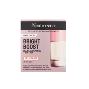 ژل کرم مرطوب کننده وضد چروک نوتروژینا Neutrogene مدل BRIGHT BOOST مناسب انواع پوست 50 میل