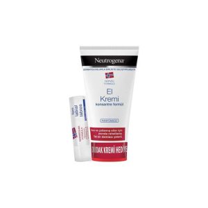 مرطوب کننده دست نوتروژینا Neutrogene 75 میل به همراه بالم لب SPE 20 نوتروژینا