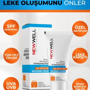 ضد آفتاب نیوول NEWWELL با spf 50 برای انواع پوست حجم 50 میل